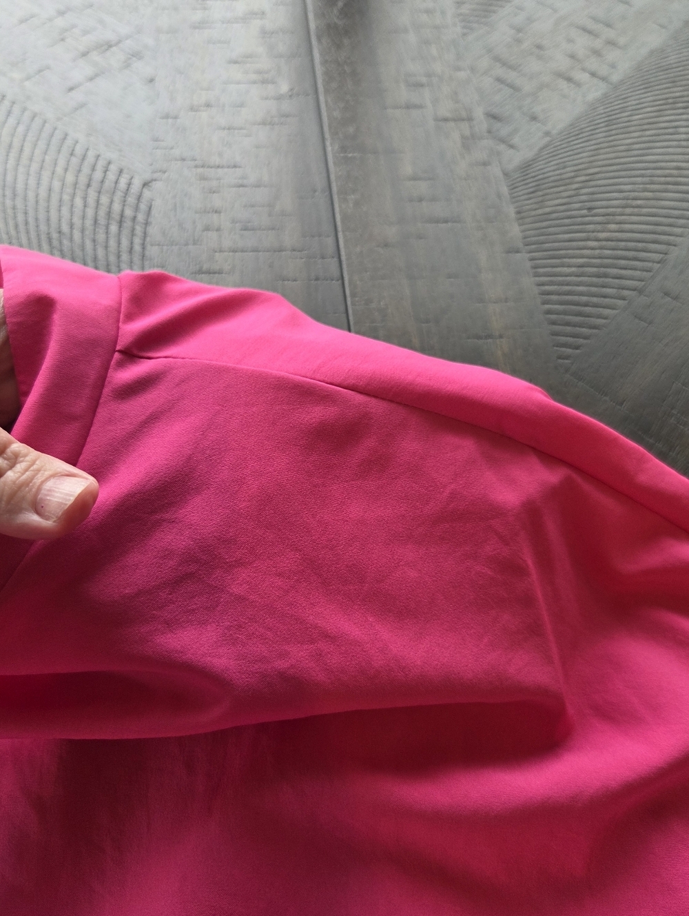 NWT Vintage Pykettes Hot Pink Mock Neck Blouse Size 18 Made in USA Retro - Picture 7 of 10